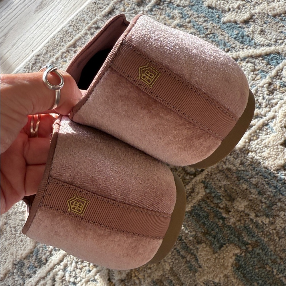BIRDIES Starling Blush Pink Velvet Loafer Flats 7.5 - Picture 4 of 4